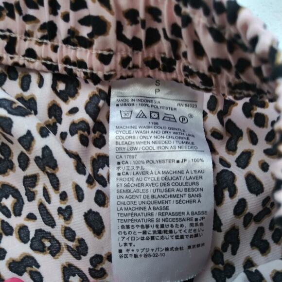 Banana Republic Women Pajama Bottom Pink Leopard Size Small - Picture 7 of 8